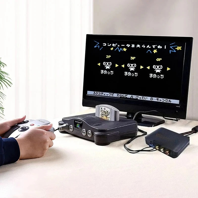 1080P AV CVBS RCA/S-Video إلى HD-متوافق مع فيديو الصوت محور محول صندوق HDTV AV/S-Video إلى HD ل DVD VCR PS2 PS3 Xbox