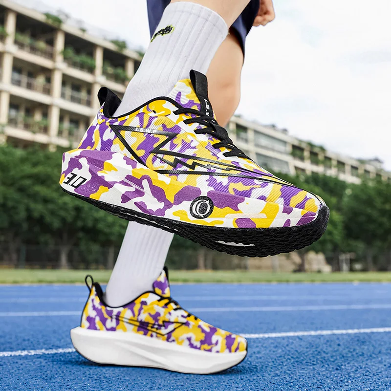 Herren-Freizeitsportschuhe, trendige Camouflage-Laufschuhe für Herren und Damen, hochelastische, dicksohlige, dämpfende Sneaker, atmungsaktive, leichte Laufschuhe aus Mesh-Material, rutschfeste, abriebfeste Außensohle, für Jugendliche geeignet. – Detail 25