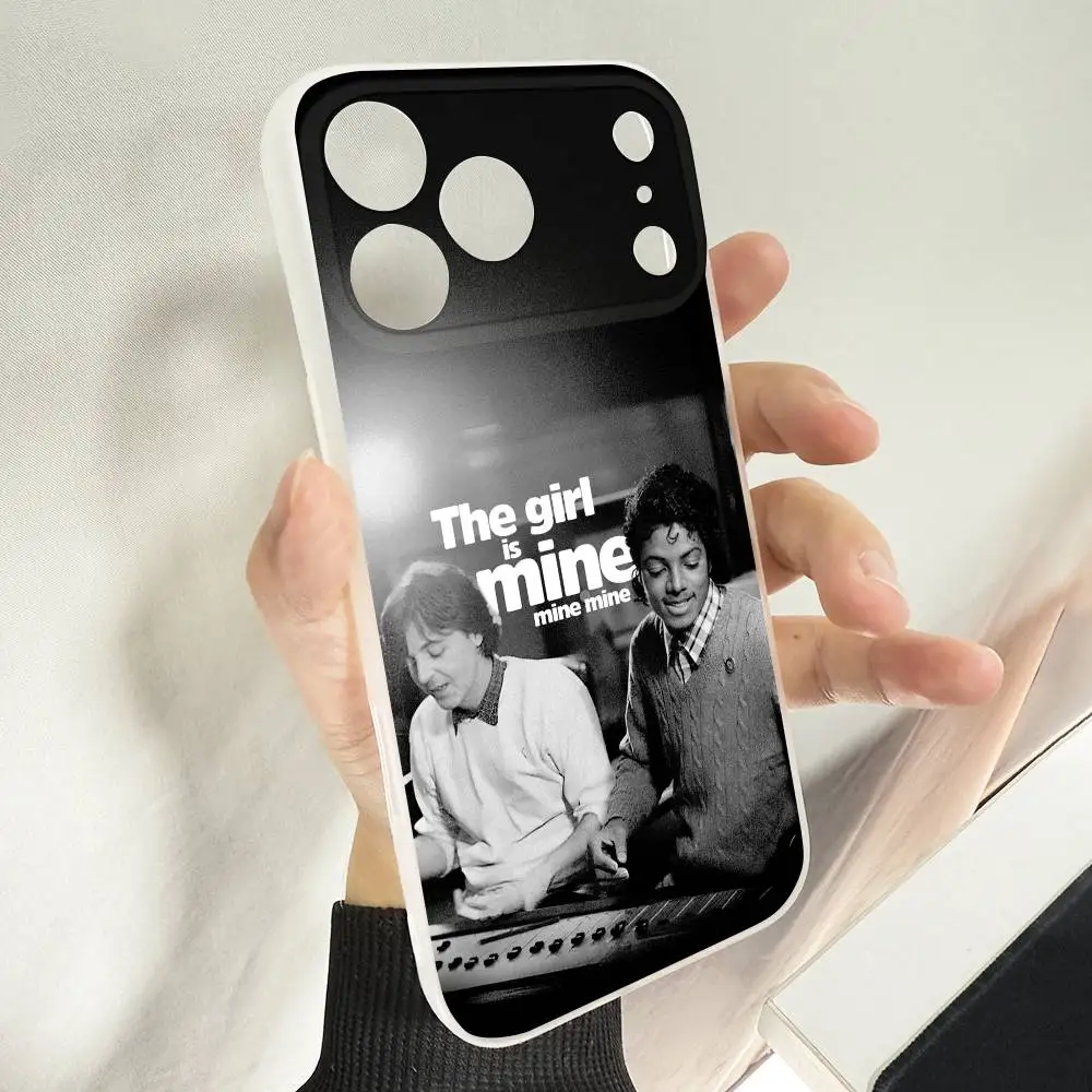 Etui na telefon M-Michael Jackson do iPhone'a 14, 16, 15, 11, 13, 17, 12, Air, Mini, Plus, E, Pro, Max, magnetyczne, z obsługą Magsafe, matowe.