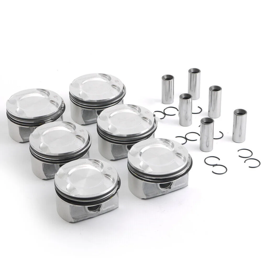 6pcs N52B30 11257564335 Pistons Rings Set CR 9.3:1 For BMW E82 E87 E90 E92 E60 E63 E66 125i 130i 330i 530i 630i 730i X3 X5 Z4