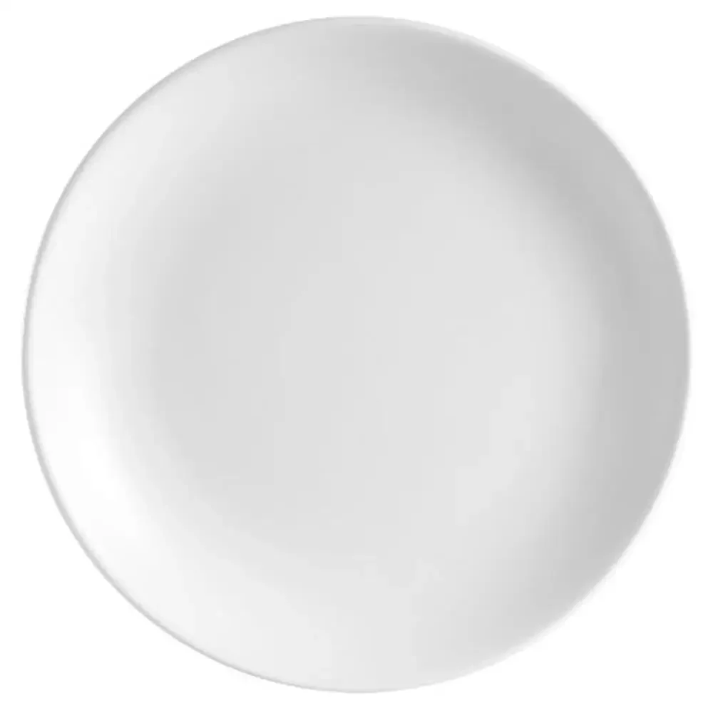 36-Pack Modern Super White Porcelain Coupe Bread Plates Durable Chip-Resistant Dinnerware Parties and Restaurants