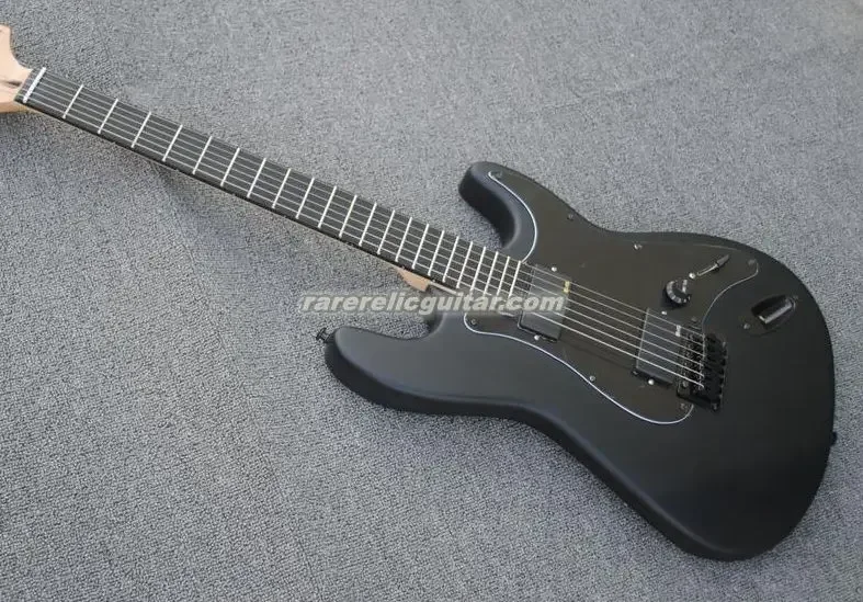 In Stock Jim Root Signature Matte Black Electric Guitar Big Headstock Ebony Fingerboard No Inlay China EMG Pickup Black Hardware