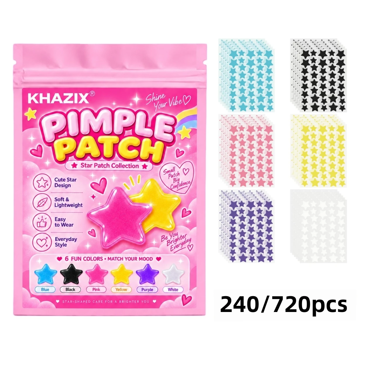 240/720pcs Decorative Pimple Patch