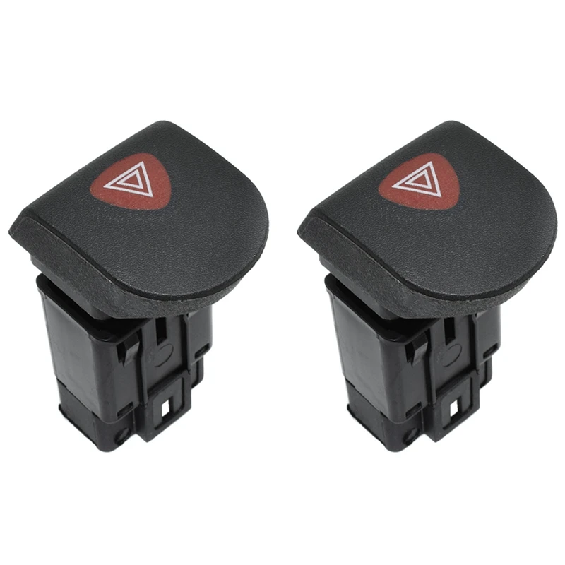 2X Hazard Warning Emergency Light Switch Button For Renault Kangoo 1997-2018 7700308821