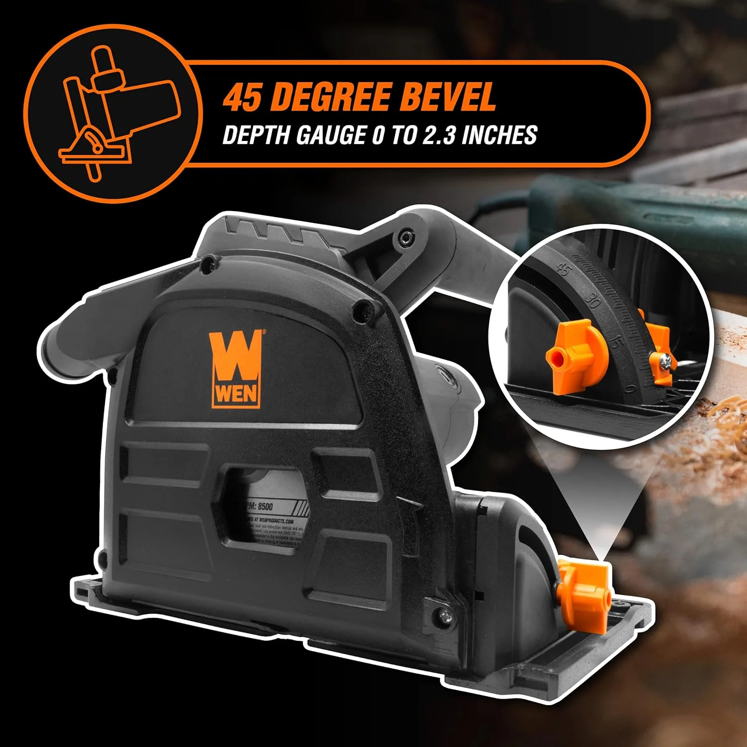 Electric Circular Saw 165mm Blade Diameter Plunge Track Saw for Precision Wood Cutting