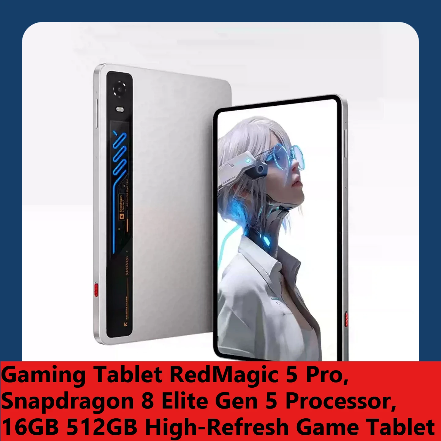 Gaming Tablet 5 Pro, High Refresh E‑Sports Tablet, Snapdragon 8 Elite Gen 5, 16GB RAM 512GB Storage