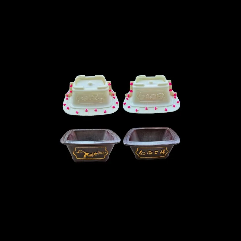 Flower pot mold new bottom grouting self-made rectangular plastic steel European bonsai plastic model concrete