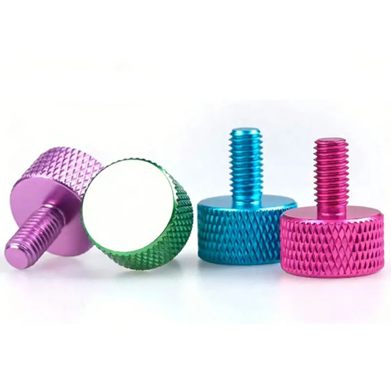 5Pcs Knurled Thumb Screws M3 M4 M5 M6 Aluminum Alloy Colorful DIY Hand-Tighten Grip Knob Bolts For Computer Cabinet Adjustment - view 4