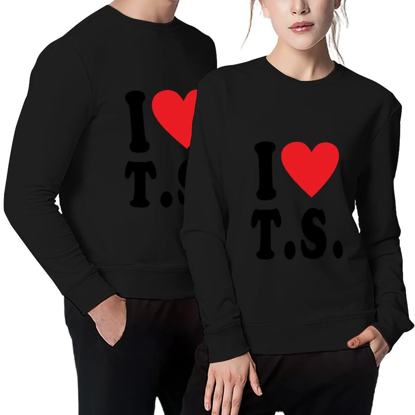 

i love T.S i heart T.S funny Pullover men's sweat-shirt autumn new products korean style clothes clothes for men sweatshirt male