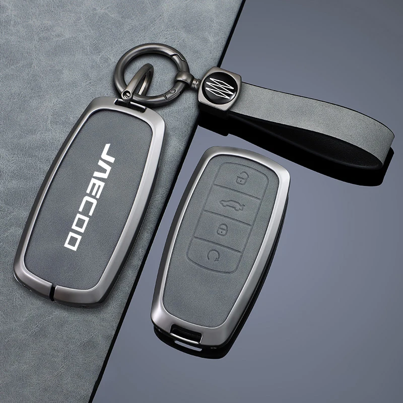 

Zinc Alloy Car Smart Remote Key Case Cover Shell For JAECOO J7 J8 Chery Ai Ruizhe TIGGo 8PRO OMODA 5 Auto Keychain Accessories