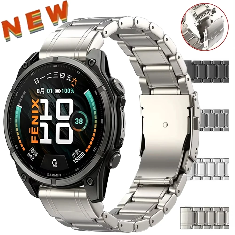 26mm 22mm Titaniumalloy QuickFit Band for Garmin Fenix 9/9 Pro/8 51/47mm Smart Watch Wristband for Garmin Tactix 8/Fenix E 7 X