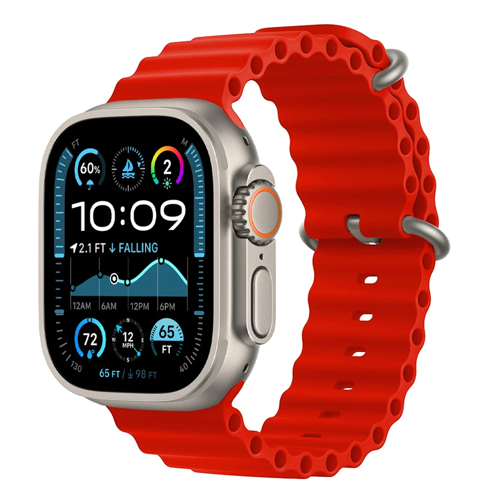 Ocean Strap voor Apple Watch Ultra 3 2 Band 49mm 46mm 44mm 40mm 45mm 41mm 42mm Correa Armband iWatch Serie 11 10 9 SE 8 7 6 5 4
