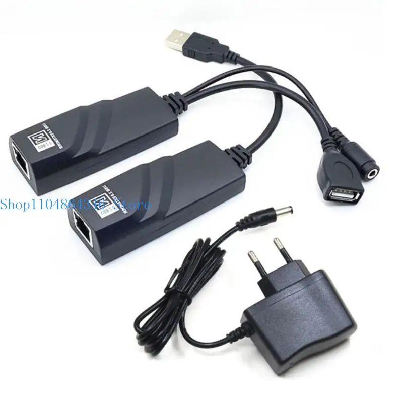 652F USB2.0 to RJ45 Extender Adapter 328ft Long Ranges for Webcam Printer Keyboards