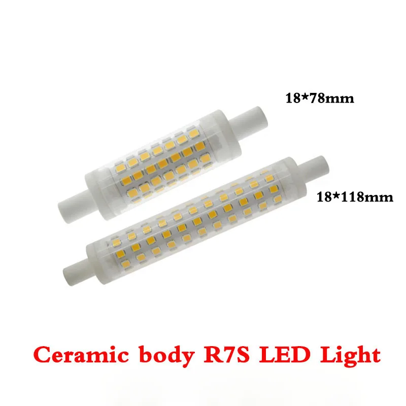 

Newest Dimmable R7S Bulb 220-240V 10W 78mm 15W 118mm 20W 135mm Bombillas led Lamp SMD2835 ceramics led light For Lawn Floodlight