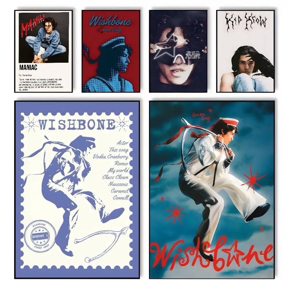 Póster de la gira mundial del cantante Pop Conan Grays, lienzo artístico, papel de impresión estético HD, arte de pared para sala de estar, Bar, decoración del hogar de moda