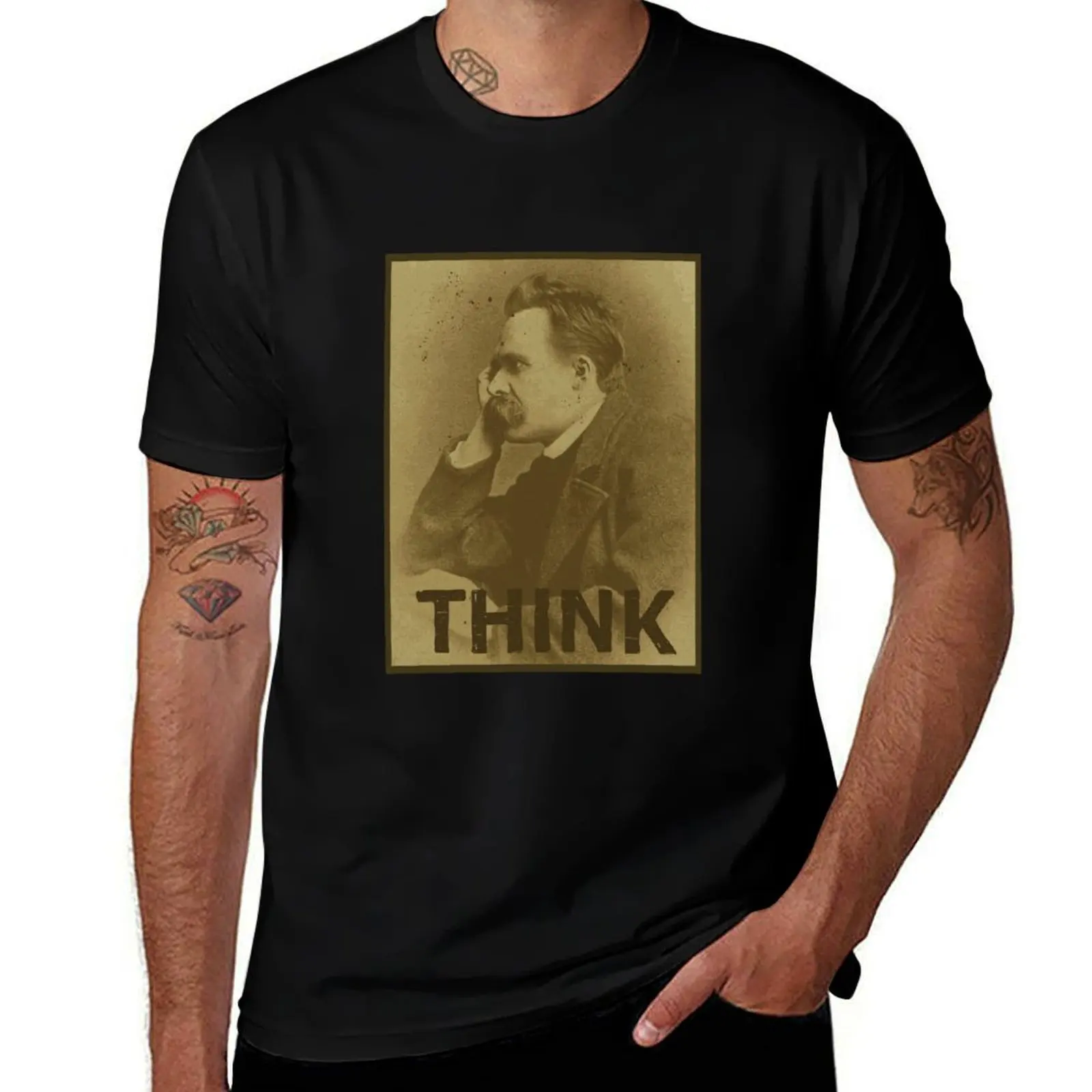 

Nietzsche - Think T-Shirt oversized t shirt plus size clothes hippie clothes designer t shirt men