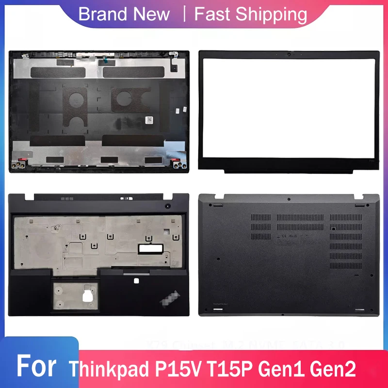 Новый нижний чехол для ноутбука Lenovo Thinkpad P15V T15P Gen1 Gen2, задняя верхняя крышка с ЖК-дисплеем, передняя панель, упор для рук, верхняя крышка A B C D