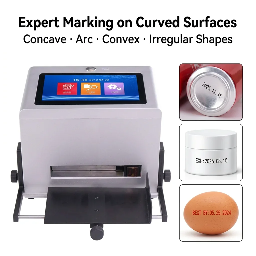 ronkix Stepper Motor 250 Files Industrial Desktop Date Printing Machine for Wood Aluminum Foil Building Material Serial QR Code