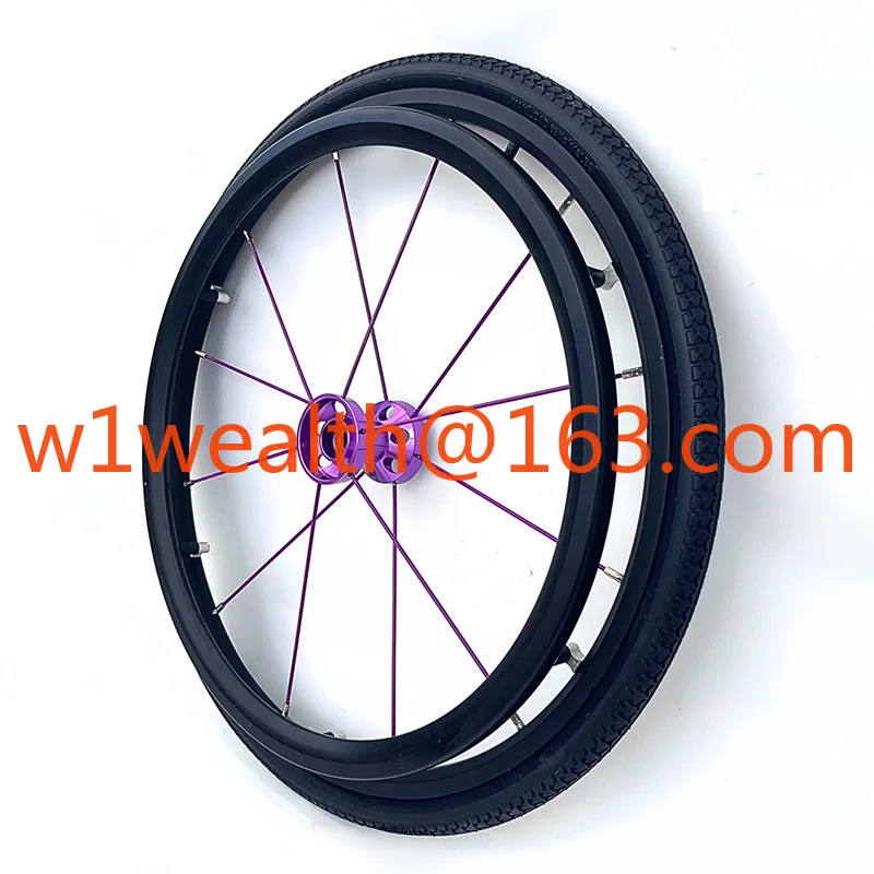 24 * 1 3/8 inch sports wheelchair wheel aluminum alloy high-speed inflatable wheel color can be customized