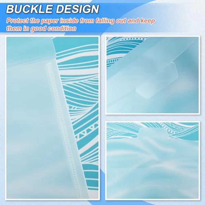 Scrapbook Storage With Buckle Design, Clear Paper Storage Bag For Storing Scrapbook Paper, Vinyl Paper