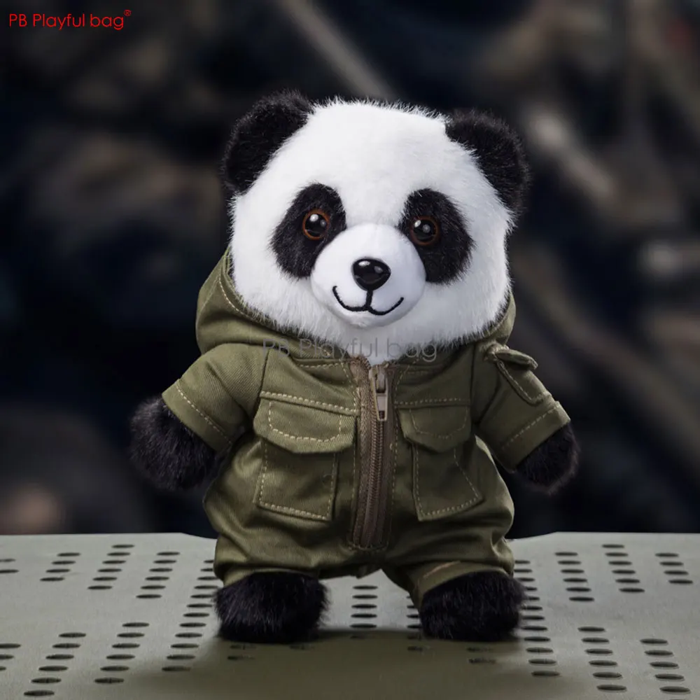 2025 Tactical Panda Doll In Green Clothes Sports Cool Plush Panda Hunting Airsoft Backpack Hanging Decoration Toy Gifts AC243