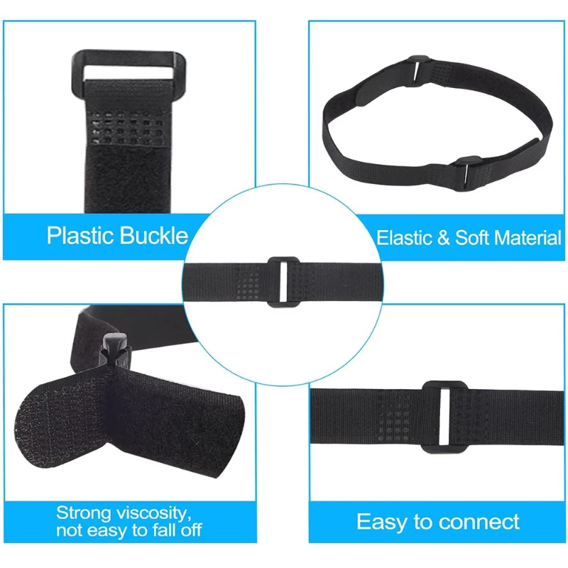 5Pcs Fixed Straps Self-adhesive Fastening Cable Straps Reusable  Wheel Cable Ties Nylon Multifunctional Bike Securing Items Tape