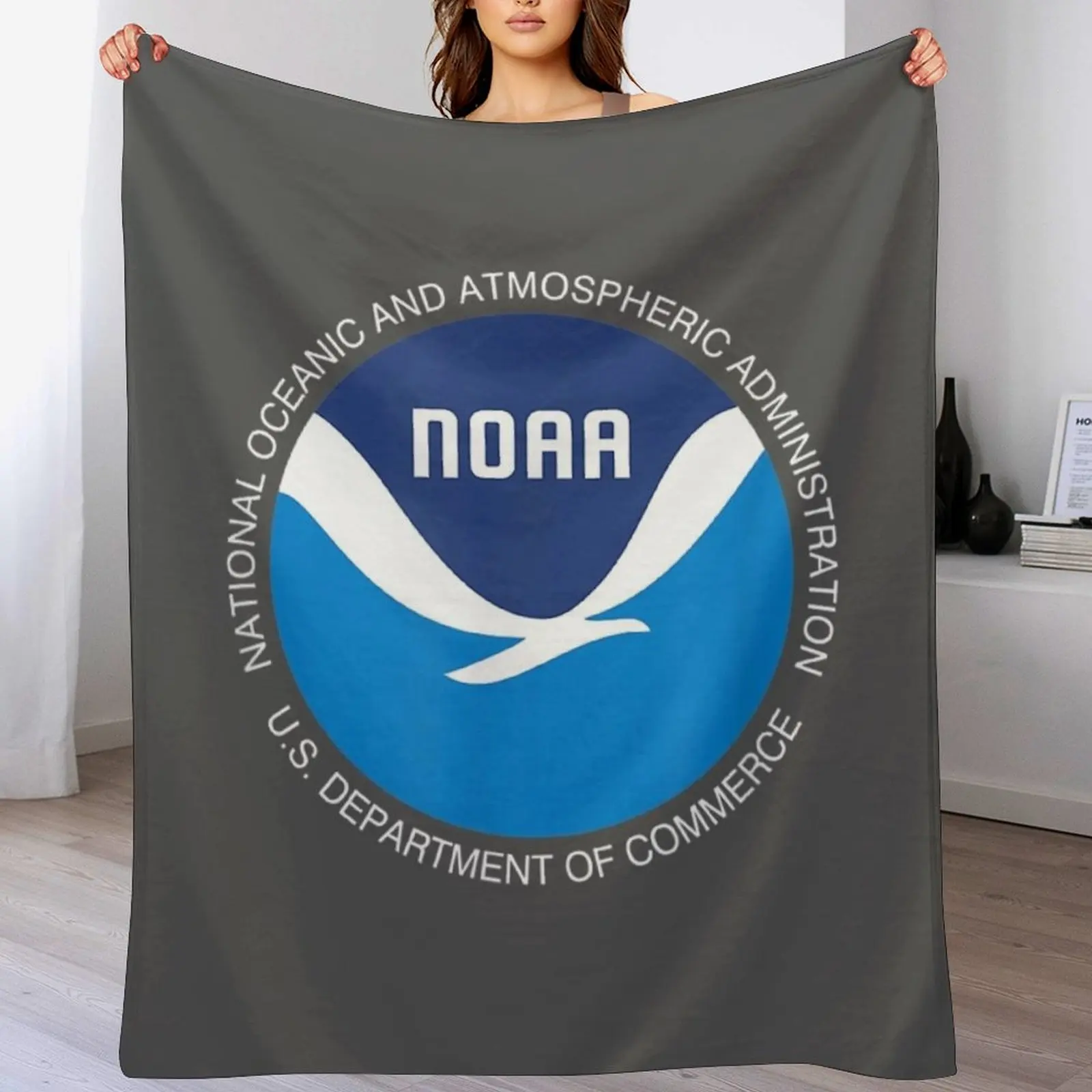 

NOAA National Oceanic and Atmospheric Administration Throw Blanket wednesday Custom Blankets