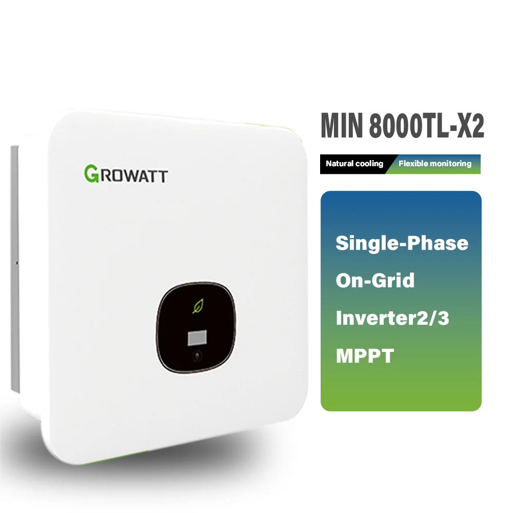 

Growatt MIN 8000TL-X2 8KW 48V Single Phase On-Grid Solar Inverter for Home Use