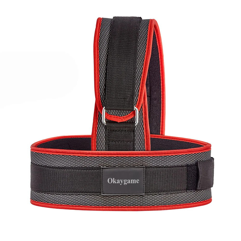 Okaygame Protectores de cintura para uso deportivo, cinturón de soporte lumbar de compresión ajustable, negro, talla única