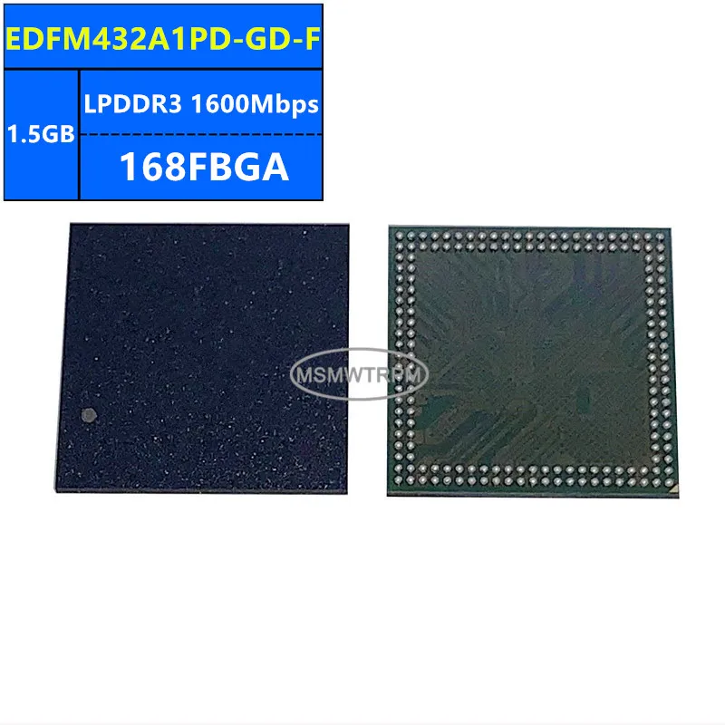 EDFM432A1PH-GD-F H9CKNNNAETMPLR-NTH K4E2E304EE-AGCE EDFM432A1PD-GD-F LPDDR3 1.5GB 1600Mbps 168FBGA 12Gb メモリチップIC 集積回路