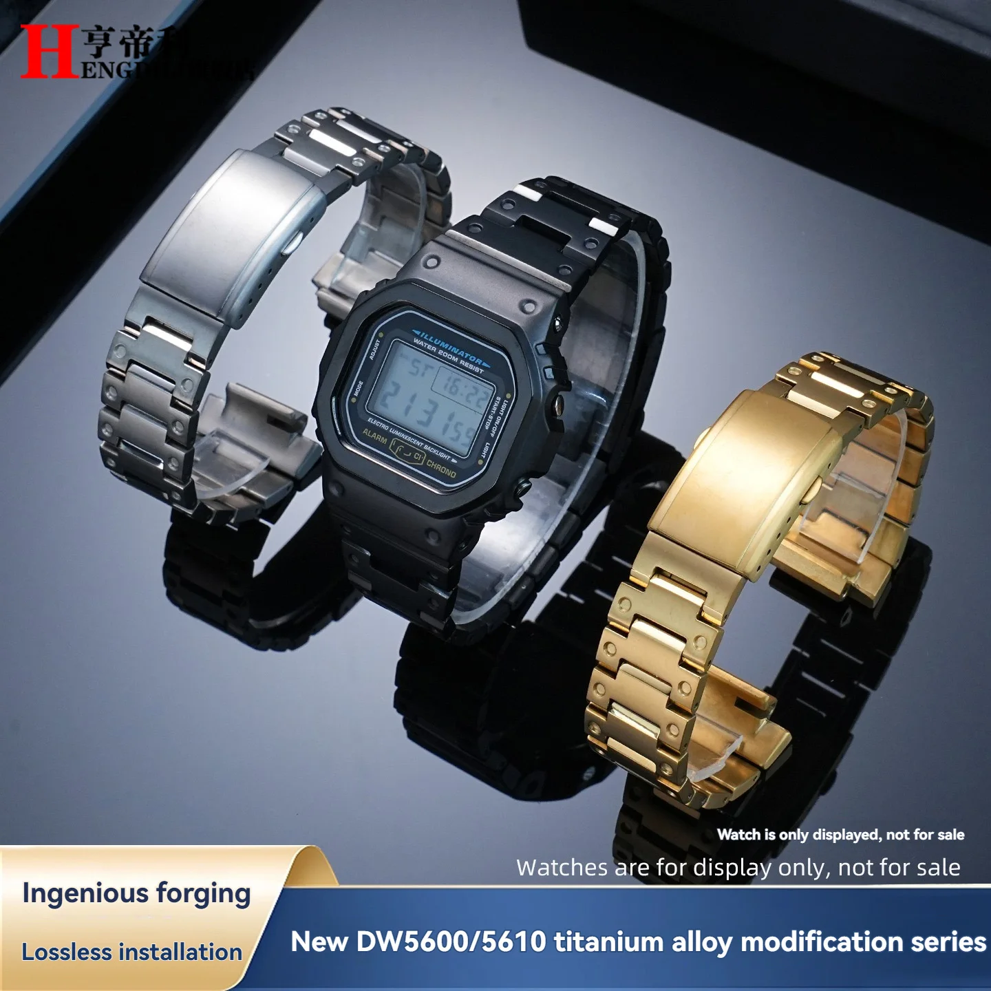 

Full Titanium Mod Conversion Kit For Casio G-SHOCK DW-5600 GW-B5600 GWM-5610 Case & Bracelet Lightweight Aftermarket Upgrade