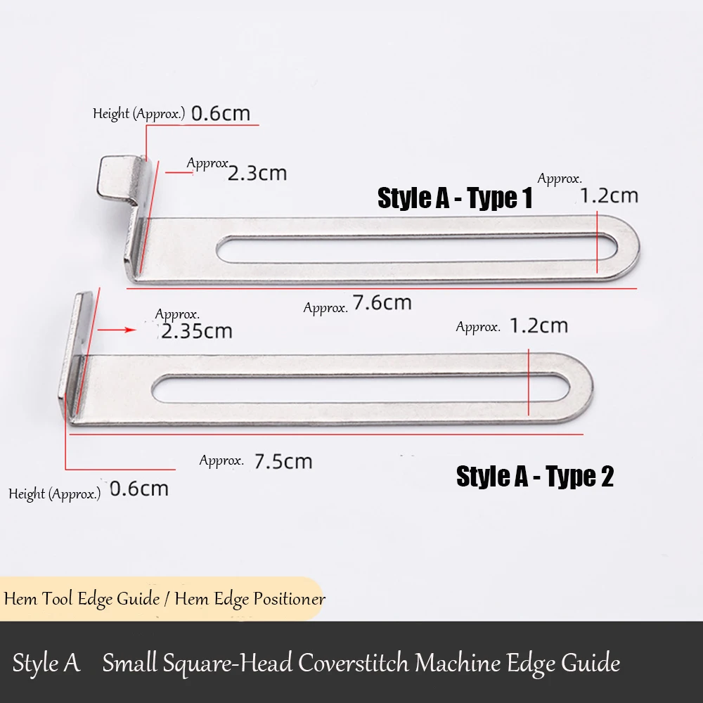 Translation Multiple Types of Coverstitch Machine Guides for 3-Needle 5-Thread Machines