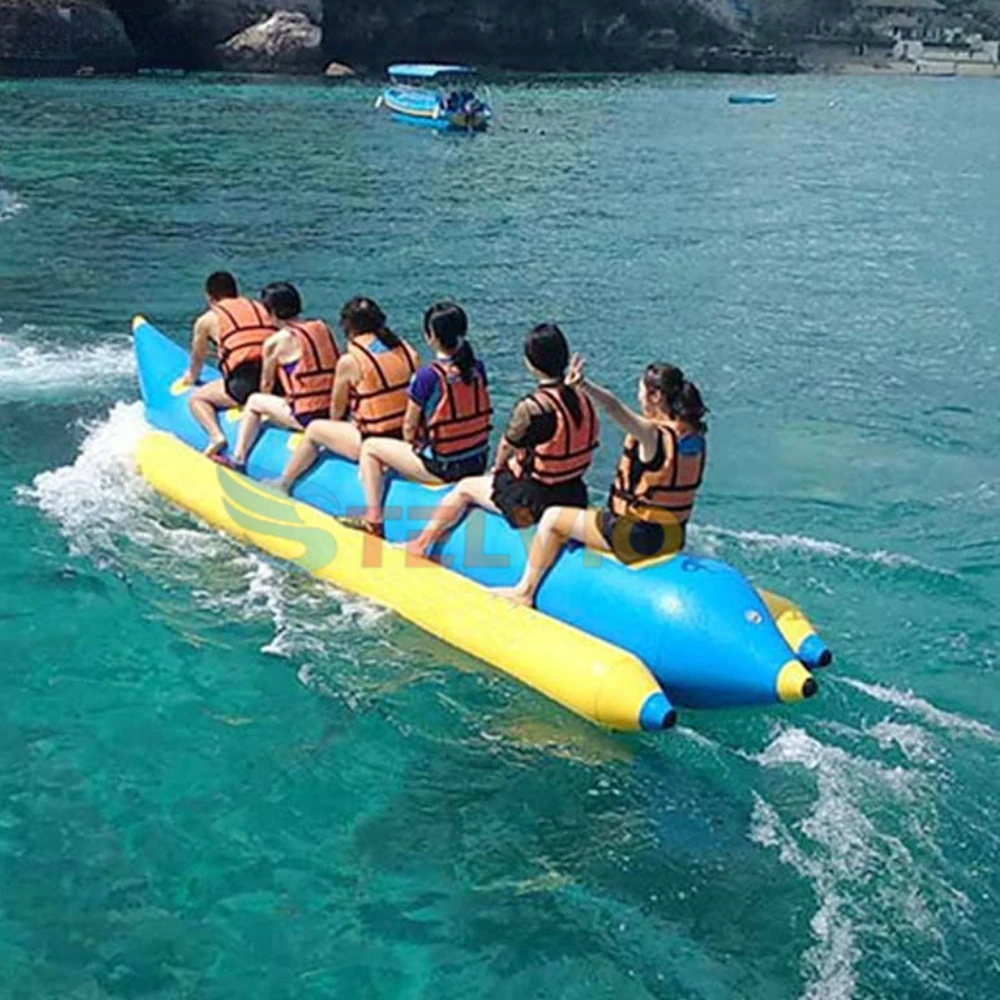 Fast Delivery 6 Person Seat Inflatable Water Sport Games Towable Inflatable Tube Banana Boat for Adult