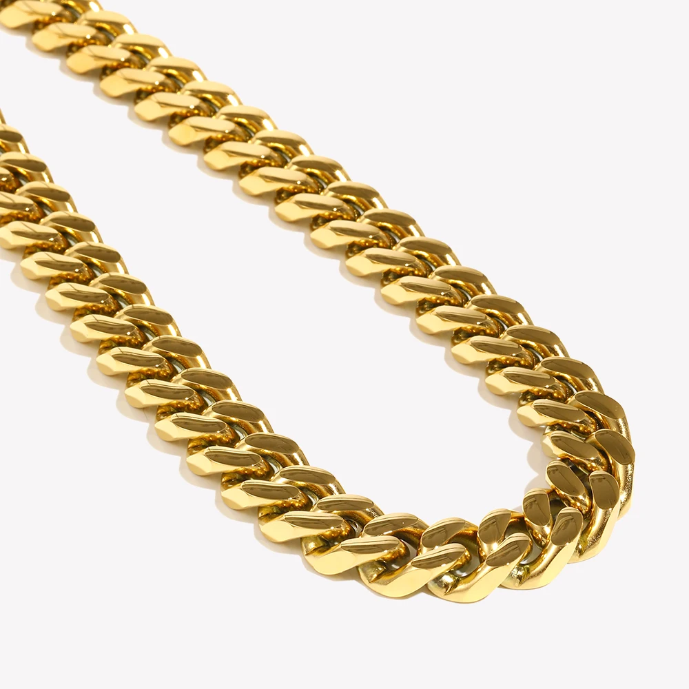 

E.B.belle новые трендовые ожерелья из нержавеющей стали 18K позолоченные немаркие кубинские цепи ожерелья для женщин хип-хоп