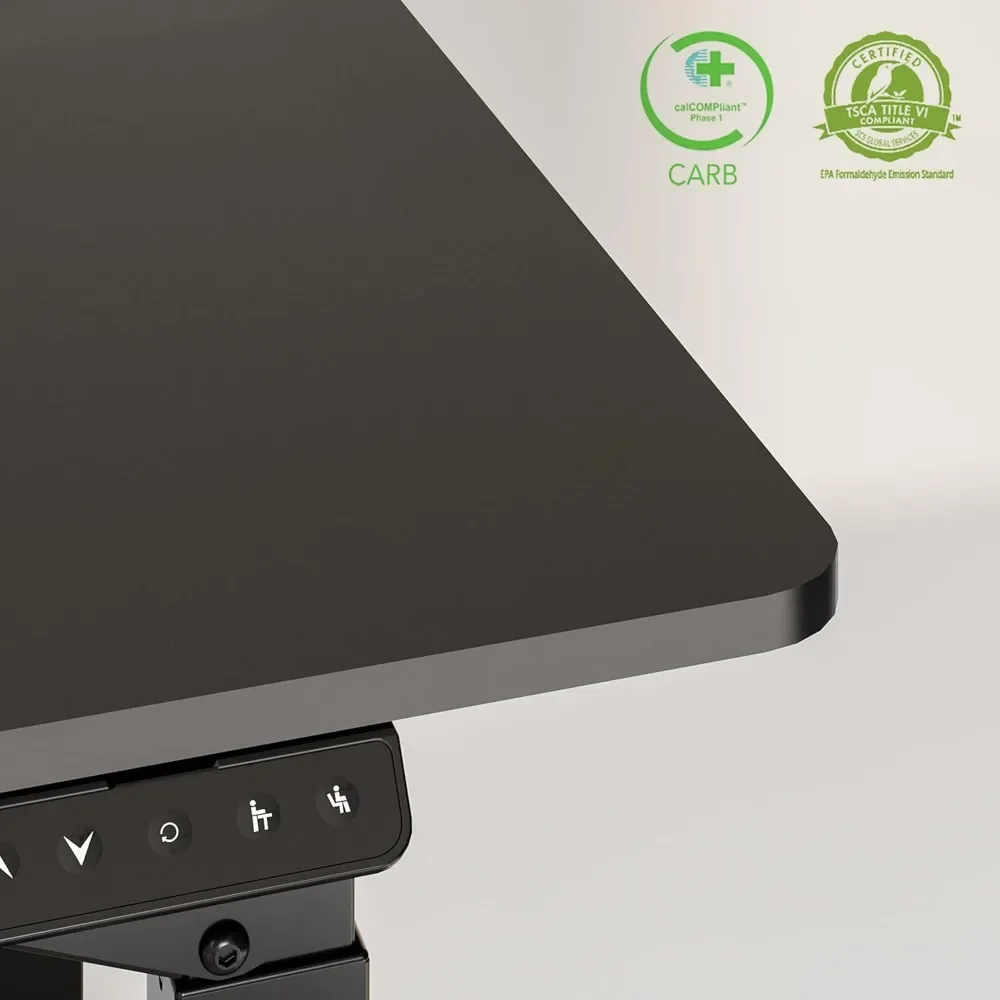 Electric Height Adjustable Standing Desk with Memory Presets for Home Office, Ergonomic Desk for Standing and Sitting Workstatio