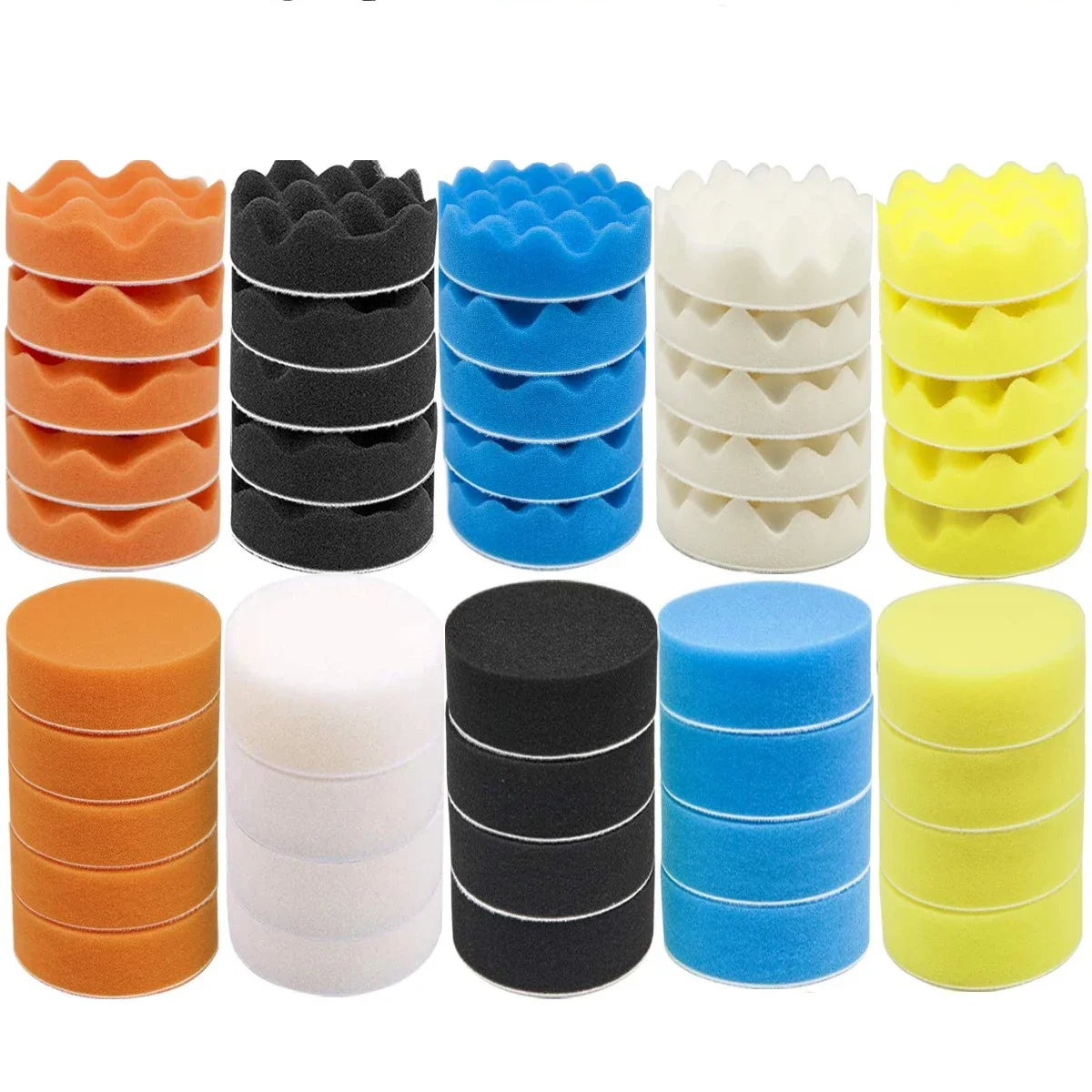10 pçs 3 Polegada almofada de polimento espuma broca esponja almofadas de polimento 80mm reunindo almofadas de amortecedor de carro para detalhe polidor depilação limpeza