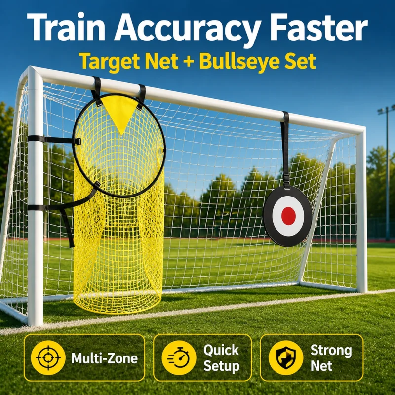 

Football Target Net Foldable Training Net Soccer Goal Training Corner Equipment for Backyard Practice Outdoor Throwing