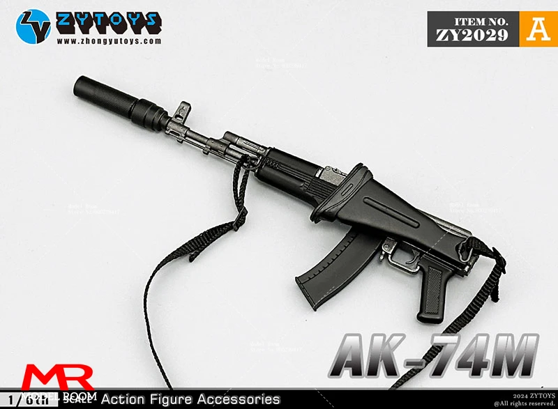 ZYTOYS ZY2029 1/6 Scale Weapon AK74M Model 16cm  Assault Rifle Soldier Gun Toy Fit 12'' Male Female Action Figure Body Dolls