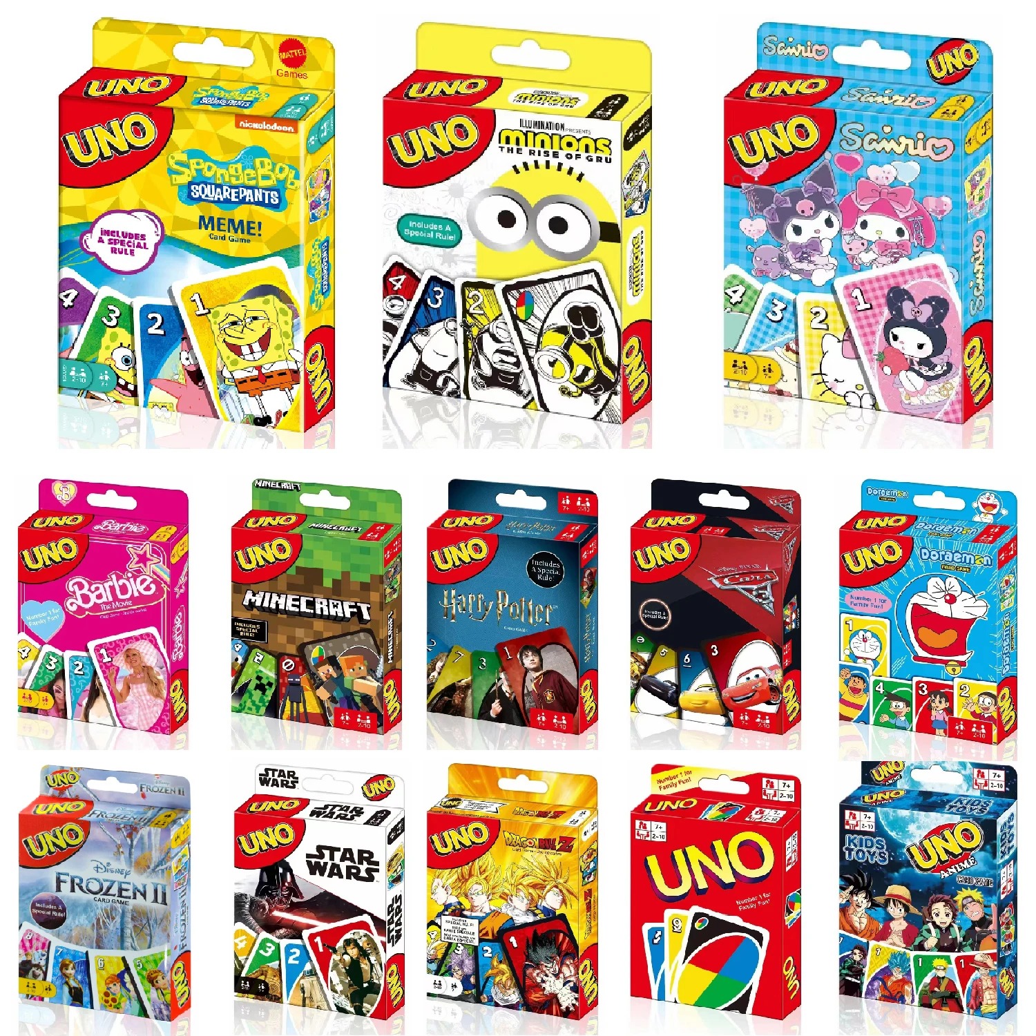 23Style Uno Gioco di carte Gioco da tavolo Carte UNO Tavolo Festa in famiglia Giochi UNO Carte Giocattolo Bambini Compleanno Regalo di Natale