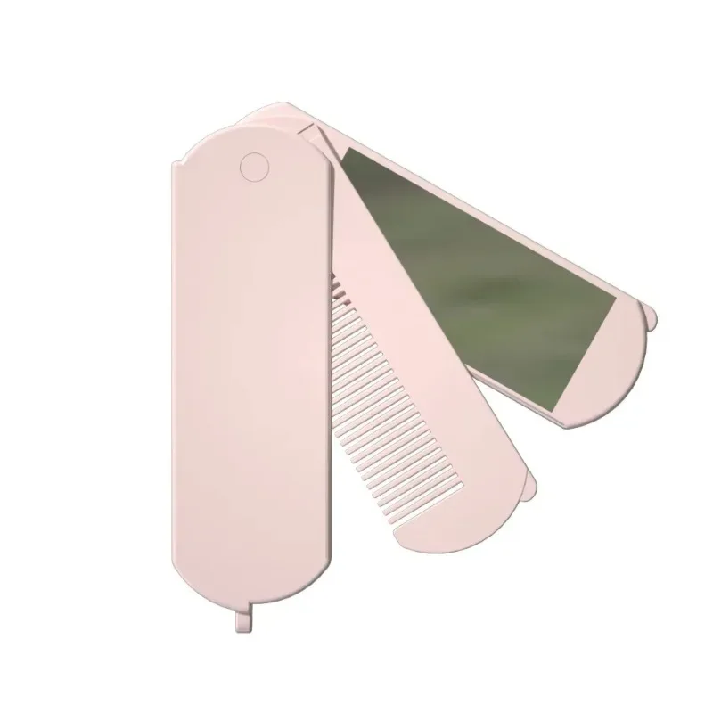 Miroir pliant Portable 3 en 1, Mini miroir de vanité, peigne de maquillage, envoyer un cadeau à votre petite amie, peigne à cheveux, 1 pièce