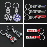 Car Emblem Keychains Metal Key Ring Pendant for Volkswagen VW GTI RLINE BORA GOLF JETTA MK4 PASSAT Polo SCIROCCO TOURAN TIGUAN