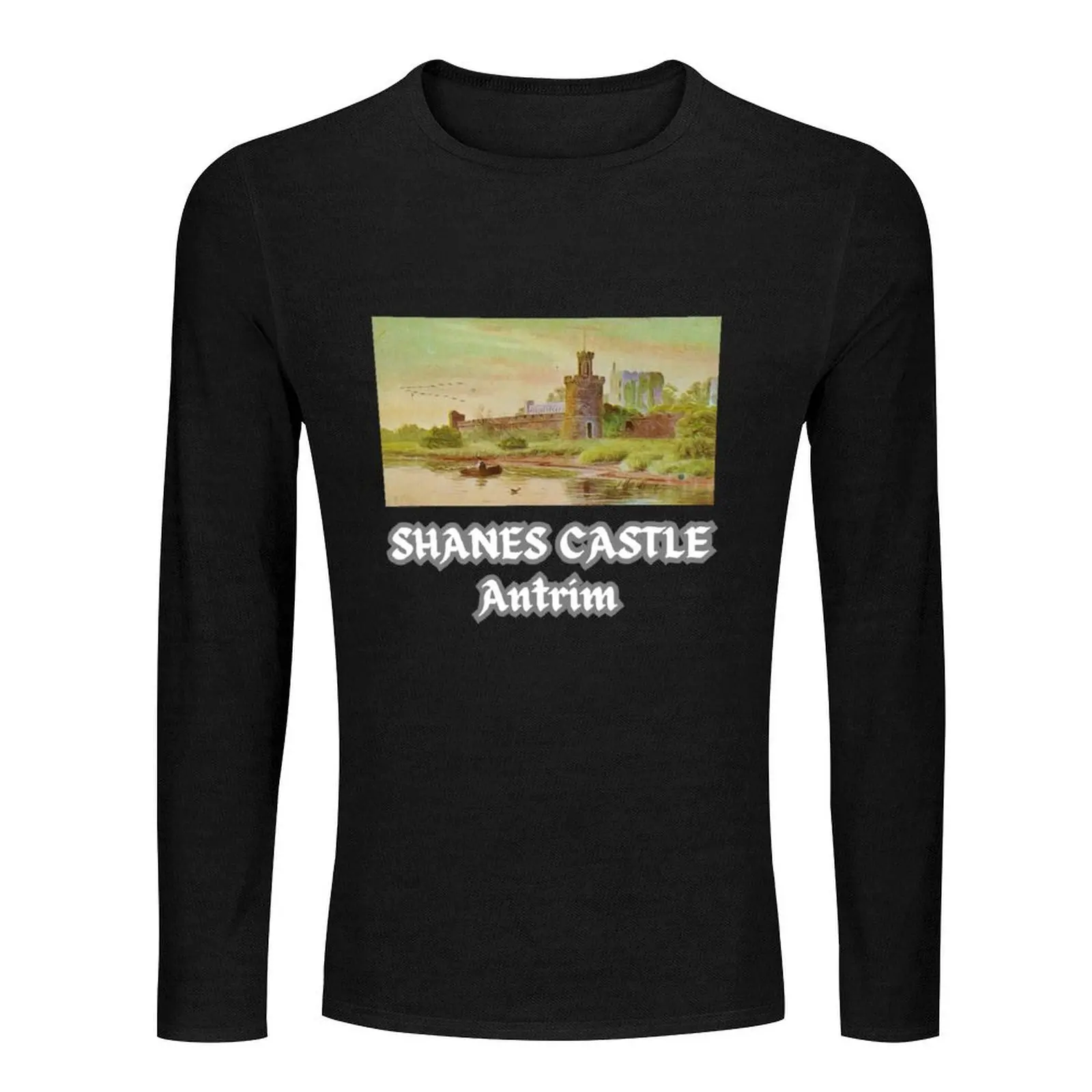 Shane's Castle Antrim Northern Ireland Castles Historic Long T-Shirt t-shirts man korean fashion mens big and tall t shirts