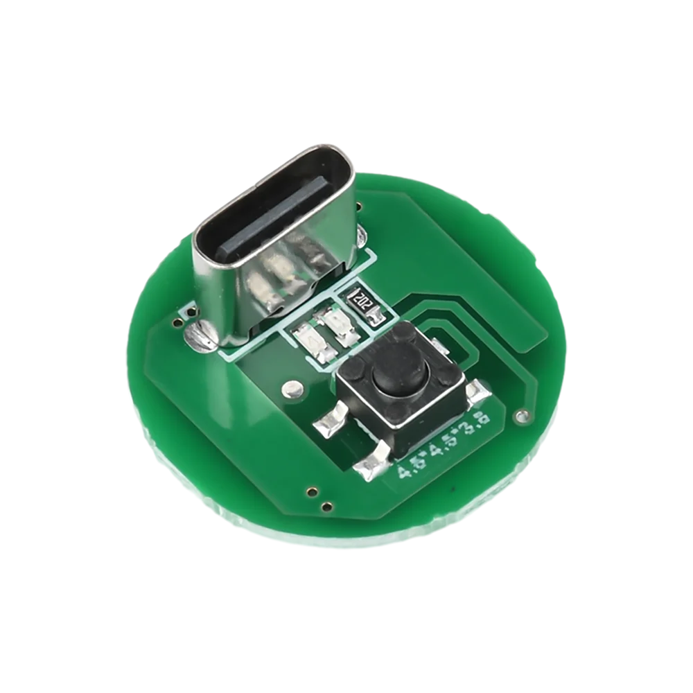 High-Power DIY Flashlight Driver Board – 3-Speed Adjustable Brightness with USB Type-C Charge/Discharge Module