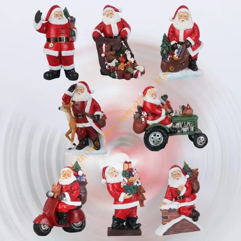 

Santa Clauses Statue Christmas Decorative Figurines for Holiday Party Home Decors Christmas Figurine Figure Decorations 55KF