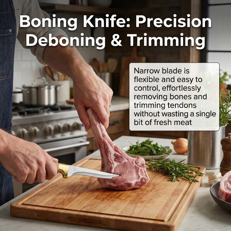 Seiko Stainless Steel Bone-Picking Knife Kitchen Accessories, Sharp Butcher's Special Knife for Sheep, Pigs and Cattle 1/2/3 pcs