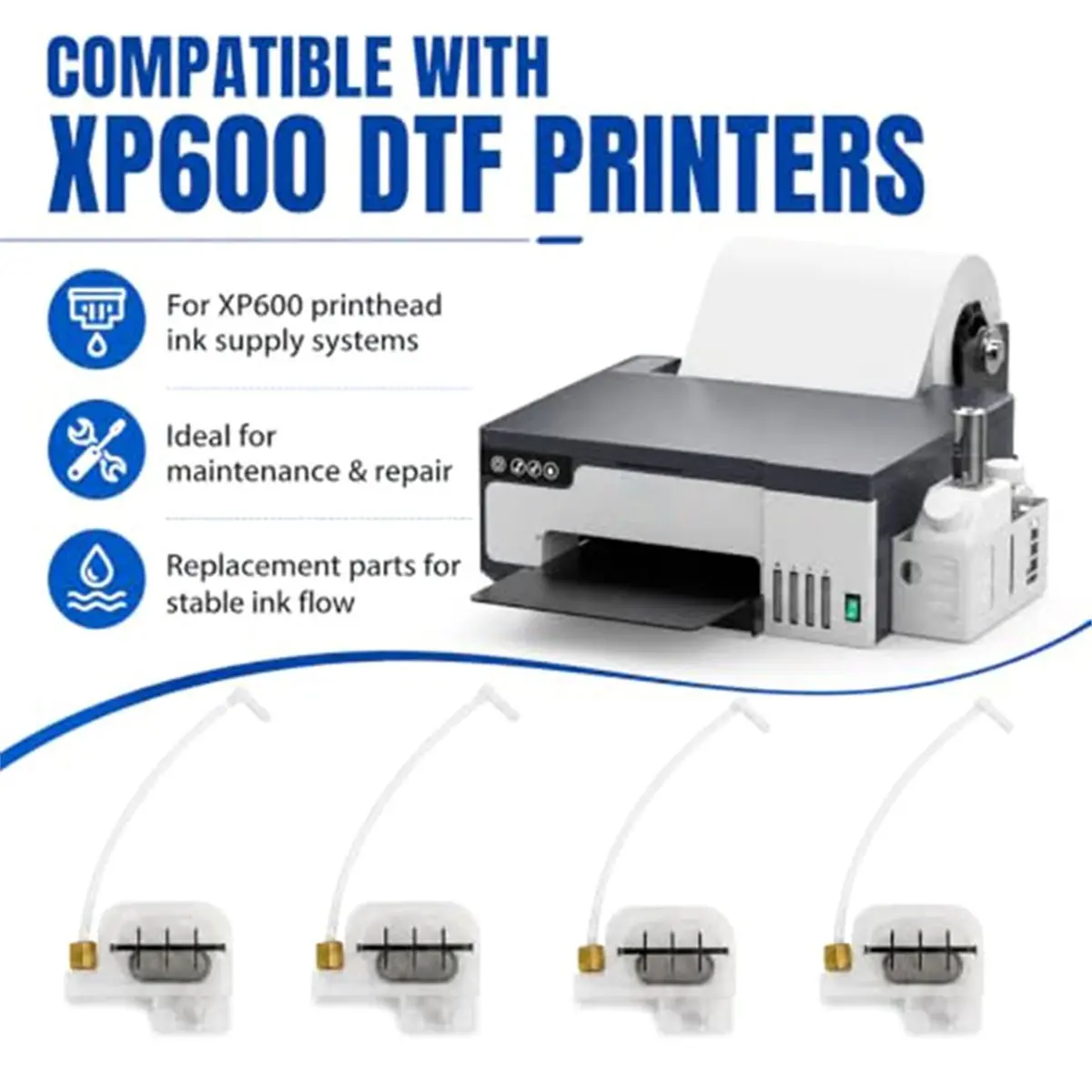 XP600 Ink Damper Replacement, for DTF Printer Ink System, Compatible Parts for XP600 Printhead Setups 4pc