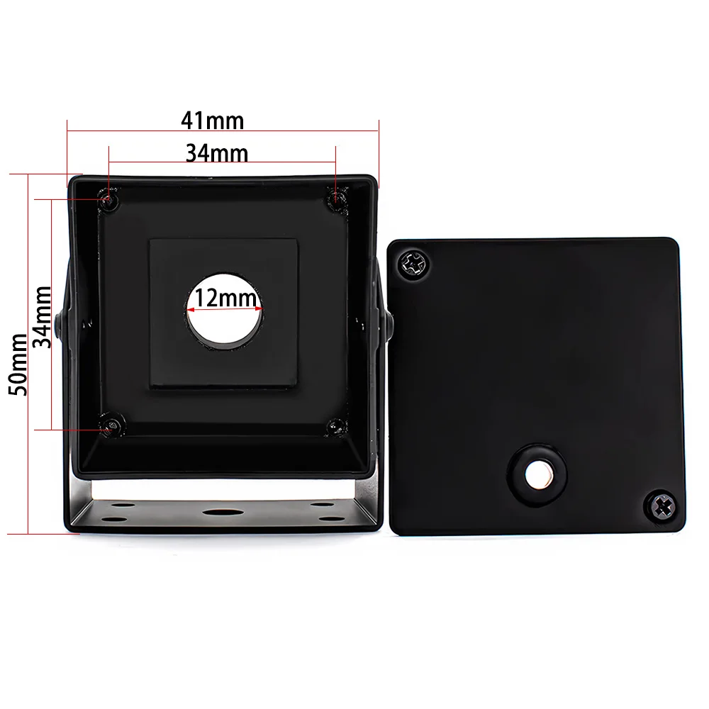 Mini Metal Security Camera Housing Case with Mount Bracket M12 Lens Holder for 38*38mm Size CCTV Camera Module Security System
