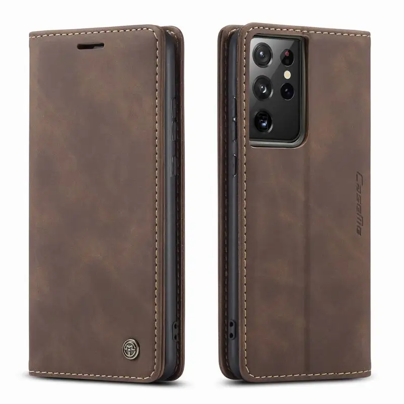 

Luxury Leather Magnetic Flip Phone Case For Samsung Galaxy Note 10 Plus S20 Ultra S10 Plus S21 5g S10e Plus Phone Shell Cases