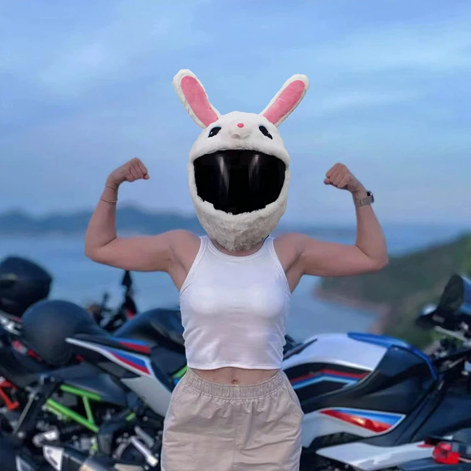 オートバイ用のパーソナライズされたウサギのヘルメットカバー