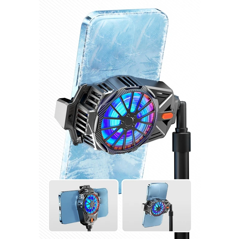 Magnetic Mobile Phone Radiator Phone Cooler, Phone Cooling Fan With Semi-Conductor Cooling Chip, For Mobile Gaming, Durable